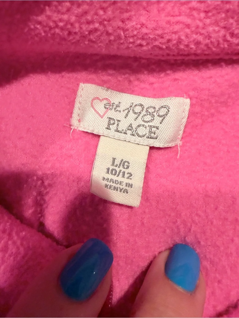 The Children's Place Hot Pink Half-Zip Fleece Pullover
